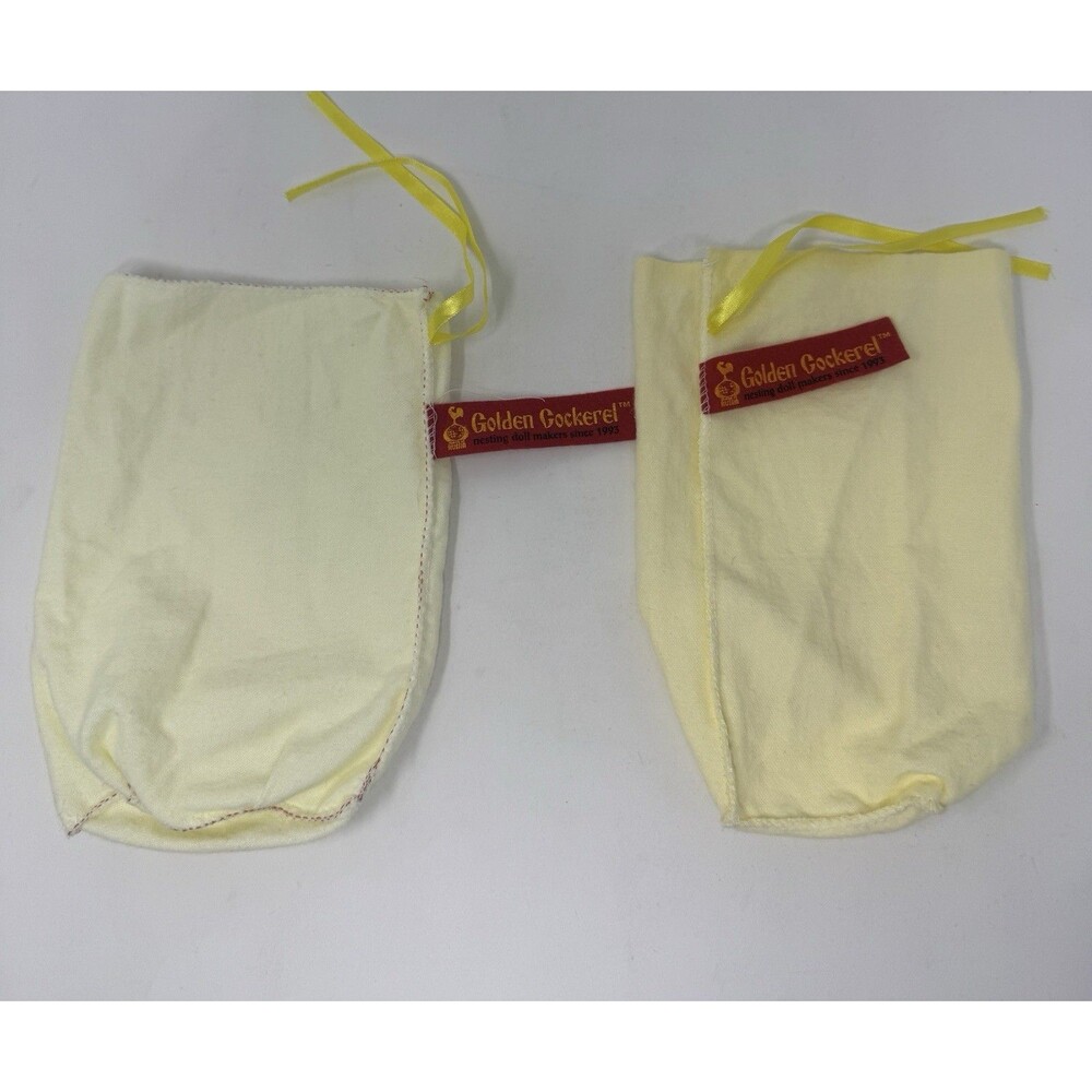 Golden Cockerel Nesting Doll Storage Bags Set of 2 Russia 8”x5” Ribbon